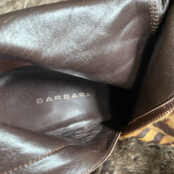 Barbara Bui beige and brown leopard print pony fur platform boots 36.5 - Picture 7 of 9